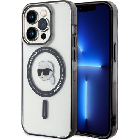 Karl Lagerfeld IML Karl Head MagSafe - iPhone 15 Pro Hülle (Transparent) (1/5)