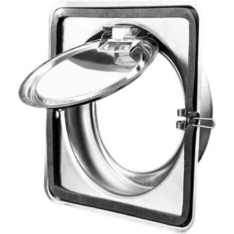 Clapet anti-retour pour hottes de cuisine, version inox, 18,8 cm x 18,8 cm- (1/5)