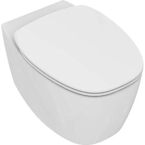 Ideal Standard Dea vaso sospeso AquaBlade completo di sedile slim con chiusura rallentata, colore bianco T348801 (1/3)
