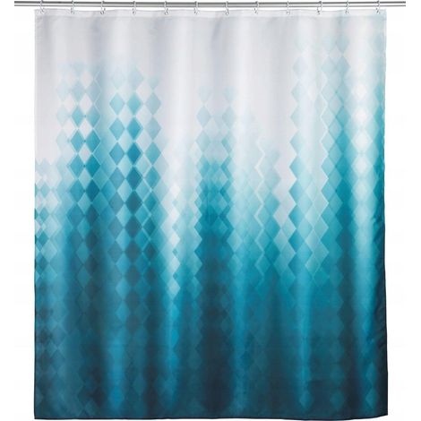 Wenko Tullin cortina de ducha azul verdoso 180x200 cm