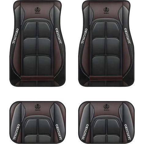 Tapis de sol de voiture style rétro en ensemble de quatre pièces, résistants à la saleté - 33 x 44+44 x 68cm [deux pièces chacun]