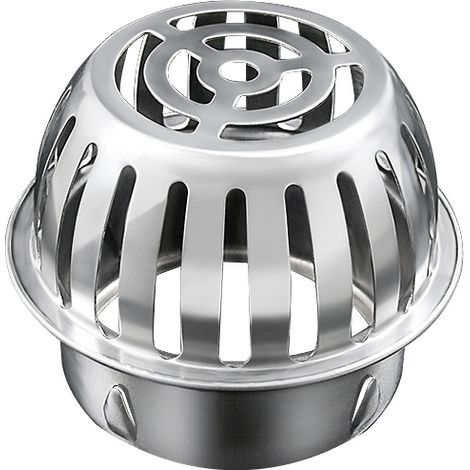 Lntyq Drain de Sol en Acier Inoxydable, Siphon de Sol Anti-Blocage de Balcon en Acier Inoxydable, Filtre de Sol Amovible en Acier pour Une Utilisation dans La Cour Extérieure,83mm (1/4)