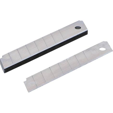 Jeu de Lames de Rechange 18 mm - 10 pcs - Acier, Tranchant Précis - Remplacement Facile et Durable - D-Work