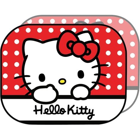 coppia tendine parasole laterali auto "hello kitty" 44x35 cm