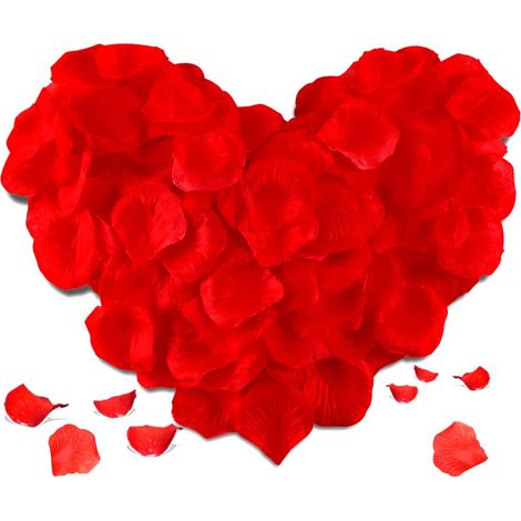 Pétales de Artificielles en Soie Rouges pour Décoration Mariage Saint Valentin Fête Anniversaire 1000 Pièces Rose (1/5)