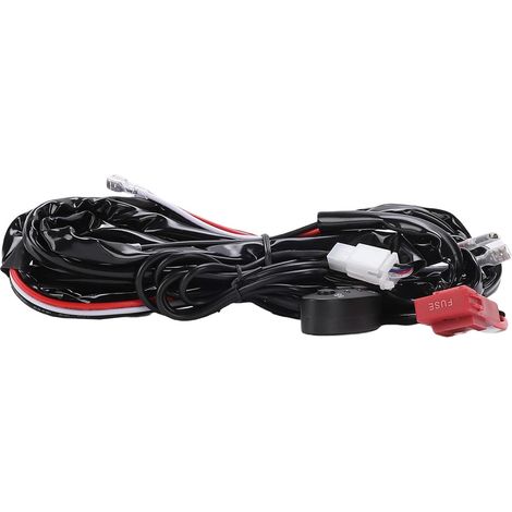 Faisceau de Câbles pour Feux de Route, Puissance Stable Bicolore, pour Véhicules Tout-terrain et Motos, Faisceau de Câbles de Base 14awg (1/4)