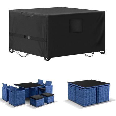 Housse pour mobilier de jardin 200 x 160 x 70 cm, imperméable et résistante aux intempéries, tissu Oxford 210D, anti-UV (1/5)