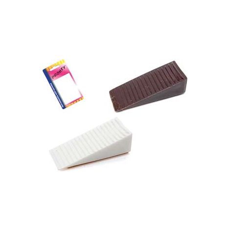 FERMAPORTA ADESIVO A CUNEO IN BLISTER- - bianco, in bl.4 pz. - 12 blister