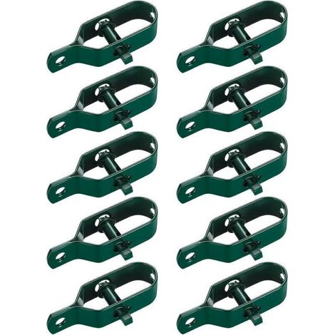 Lot de 10 Tendeurs pour Clôture et Fil Barbelé, Connecteurs de Tension Robustes en Vert, Kit d'Accessoires pour Grillage Rigide (1/5)