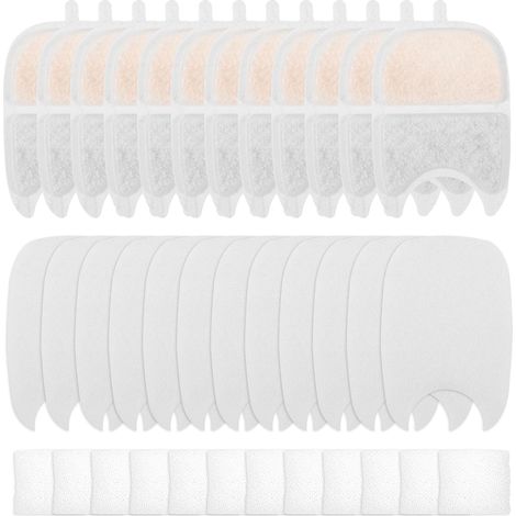 Lot de 12 filtres de rechange pour fontaine à eau pour chat avec 12 éponges pré-filtrées et 12 éponges, filtre de rechange pour distributeur d'eau de 4 l