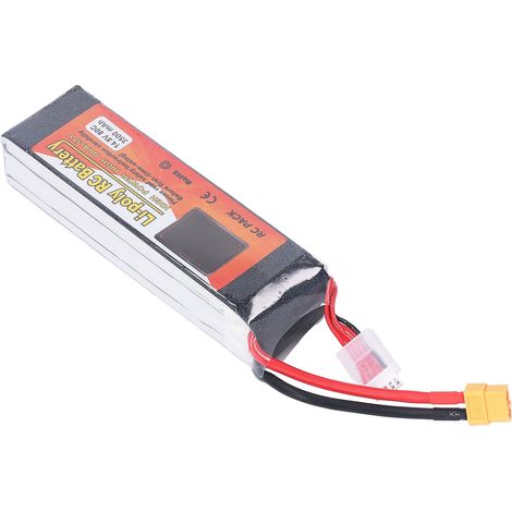 Batterie Lipo 3500mAh 80C 14.8V 4S avec Connecteur XT60 pour Voiture et Hélicoptère RC (1/5)