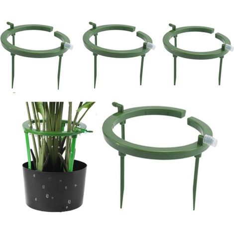 4-piece drip ring set, hydro drip irrigation systems, drip emitter, drip ring with integrated 1/8-inch hose connection, for planting, soilless cultivation (1/3)