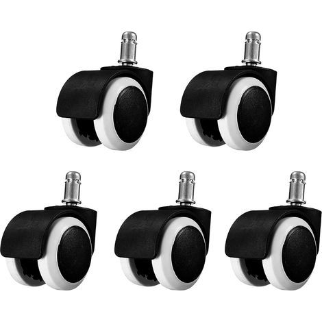 5Pcs Replacement general office chair casters, suitable for quiet chair casters, office furniture casters (1/5)