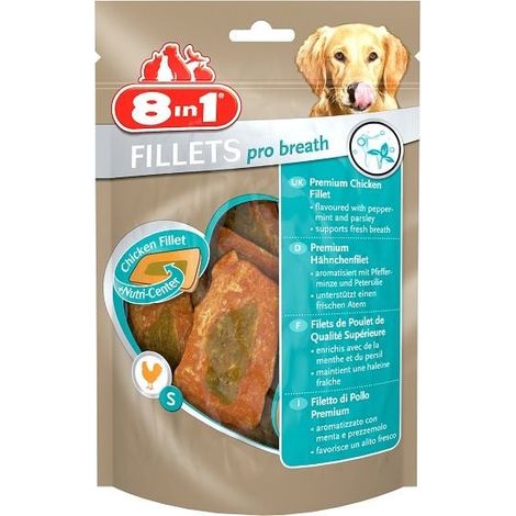 8in1 Hundesnack Fillets Pro Breath S Leckerli Kausnack Hundefutter (1/3)
