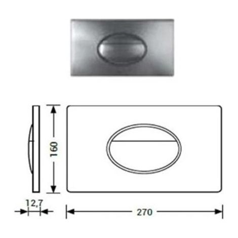 Placca Todini Ellipse 20.15E/CR Cromato Lucido Cromato Lucido