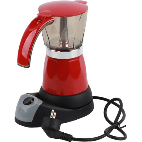 Akozon Machine à Expresso électrique Igke, Cafetière électrique Moka 6 Tasses, Cuisinière Amovible en Alliage d'aluminium, Gadget à café Moka, Machine à Expresso pour Faire du café