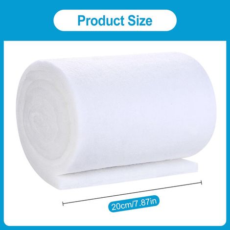 Ouate de filtration pour aquarium haute densité, rouleau de mousse filtrante pour bassin et filtration mécanique