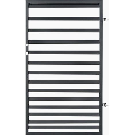 Polbram Einzeltor Leni 120 rechts 90 x 120 cm, RAL-Farbe 7016 Gartentore