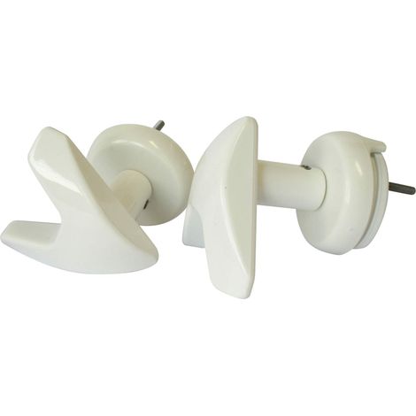 SOMATHERM FOR YOU - B21816B - Ganci V per asciugamano asciutto bianco - per la vite del tubo piatto