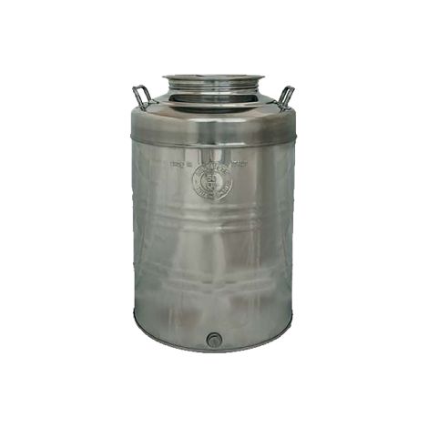 Contenitore fusto botte per olio Belvivere da 30 lt in acciaio inox 18/10 predisposizione rubinetto attacco 1/2' vino birra Acciaio Inox LT. 30