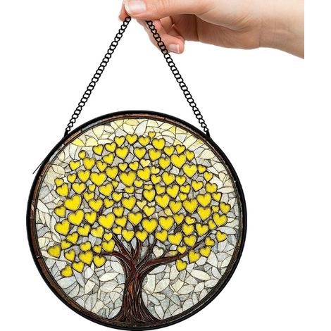 15 cm Attrape-soleil floral oiseaux papillons en verre, décoration intérieure maison, cadeau femme (1/5)