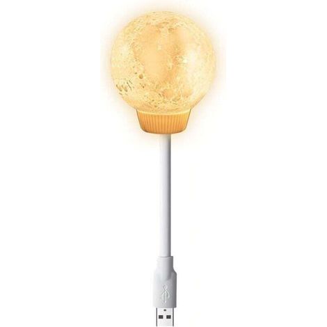 Lumières de lune pour chambre à coucher, lampe de lune Lampe LED Moon Veilleuse Commande vocale alimentée par USB avec minuteries Décoration de chambre, lampe de chevet intelligente à intensité (1/4)