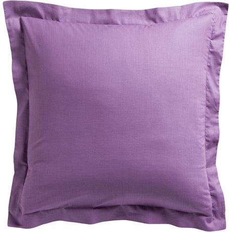 Taie d'oreiller en percale de coton - 75 x 75 cm - Violet - Livraison gratuite (1/2)