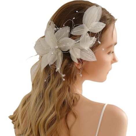 Tocado de red, accesorio para el cabello de cristal hecho a mano, boda