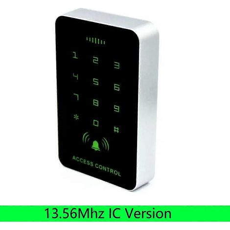 Clavier d'accès RFID rétroéclairé pour serrure de porte, lecteur de cartes 13,56 MHz, entrée Wiegand, système de contrôle d'accès intelligent pour 1000 utilisateurs. (1/5)