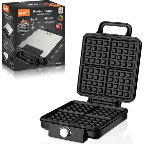 Machine à petits pains pour le petit-déjeuner, machine à hamburgers et gaufres multifonctionnelle haut de gamme pour usage domestique, machine à sandwichs à quatre grilles. (1/5)