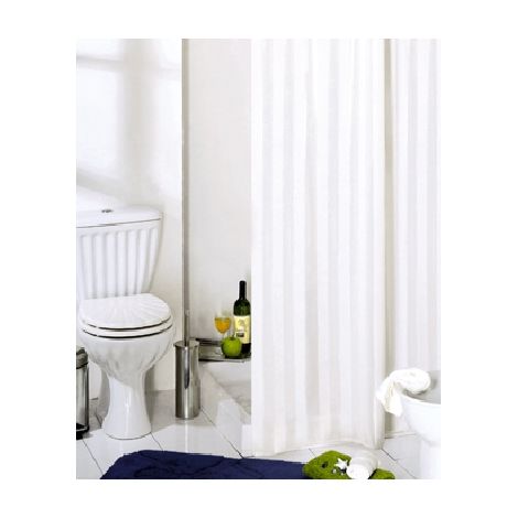 TENDA PER DOCCIA 2 LATI IN TESSUTO CM.180 X 200 Mod. BIANCO- DH- pezzi 1
