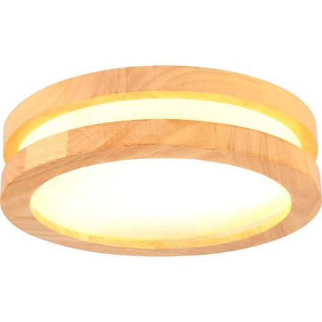 20CM Plafond Moderne À Leds Plafonniers Intérieurs Plafonnier en Bois Pour Couloir Chambre Cuisine Salon 3000K (1/5)