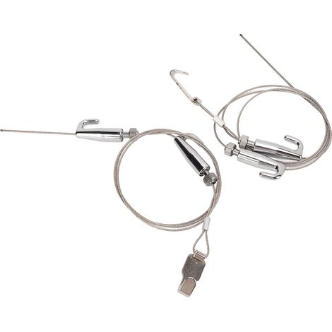 Système de suspension de tableaux en 2 pièces, kit de fil de suspension réglable professionnel pour galerie d'art, 1 mètre / 3,28 pieds (1/5)