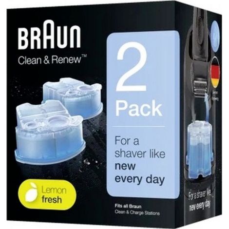 Braun 3-in-1 ShaverCare Reinigungskartuschen, 2er Pack