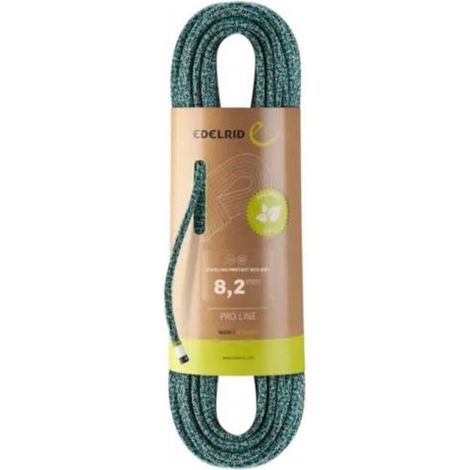 Cuerda impermeable ecológica Starling Protect de 8,2 mm y 70 m, color menta helada, color noche. EDELRID