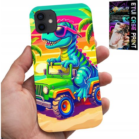 Custodia per iPhone 11 - Motivo dinosauro su camion per bambini (1/5)