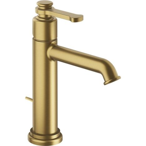 Mitigeur lavabo regular avec vidage tirette Or Brossé - CRISTINA ONDYNA FA22196P