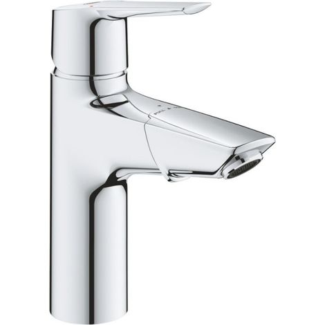 Grohe QuickFix Start - Grifo de lavabo con salida extraíble y desagüe Push-Open, cromo 24205003 (1/5)