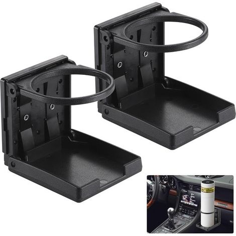 Porte-gobelet pliable pour voiture - Porte-gobelet et porte-bouteille/canette en 2 pièces pour voiture, bateau et camion