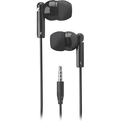 SBS Auricolari Con Cavo Jack 3,5Mm Da 1,2M Microfono Integrato E Tasto Risposta/Fine Chiamata Nero (1/4)