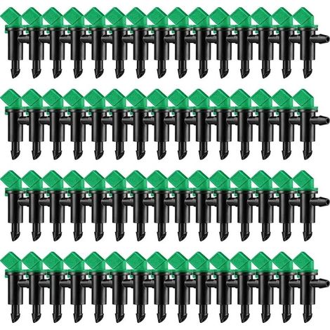 (60 pièces) 60 goutteurs à drapeau de 4 GPH, 16 L/h, système d'arrosage goutte à goutte, raccord pour tuyau de 4 mm/7 mm, pour pelouse, potager et jardin. (1/5)