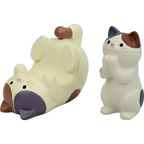 Supporto per telefono e portaocchiali a forma di gatto – Regalo in resina a tema animale per gli amanti dei gatti – Elegante accessorio per la casa e l'ufficio (Bianco) (1/4)
