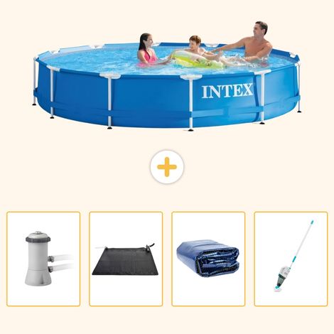 Intex Piscine Tubulaire Ronde - 366x76 cm - 5-pièces S252 (1/5)