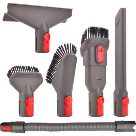 Kit Buse Brosse avec Tuyau Extensible pour Dyson V7 V8 V10 V11, Outils de Nettoyage 6 en 1 pour Maison et Voiture (1/4)