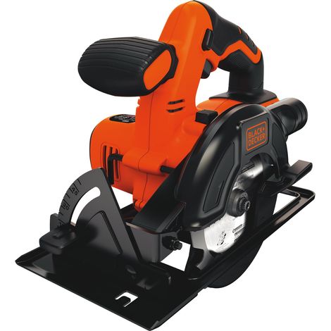 Black & Decker – Scie circulaire sans fil 18V 140mm – Moteur Lithium – Frein électrique – Zones de préhension caoutchoutées pour confort (1/5)