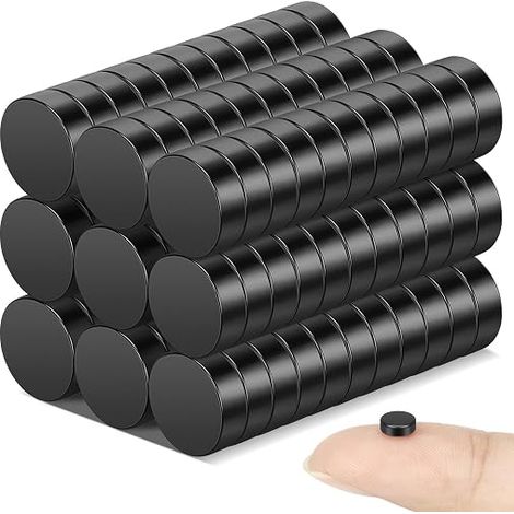 Imanes de neodimio negros de 5 x 2 mm, 100 piezas, imanes pequeños, imán mini para nevera para pizarra blanca, nevera, manualidades, tableros magnéticos y proyectos de bricolaje (1/3)