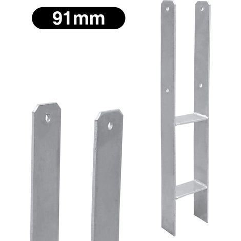 Wolketon 6x support de poteau Ancre de poteau H pergola pied de poteau support de clôture Ancre 91mm