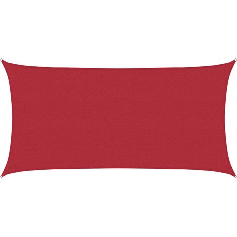 Sunshade Sail Red 2 x 6 m HDPE vidaXL