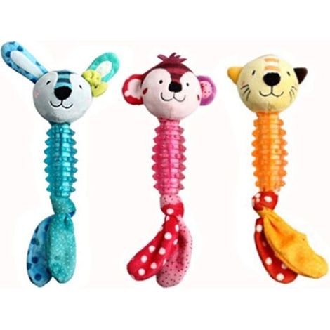 3 jouets couineurs pour chiens, TPR durable et jouets à mâcher en peluche pour petits et moyens chiens (1/4)