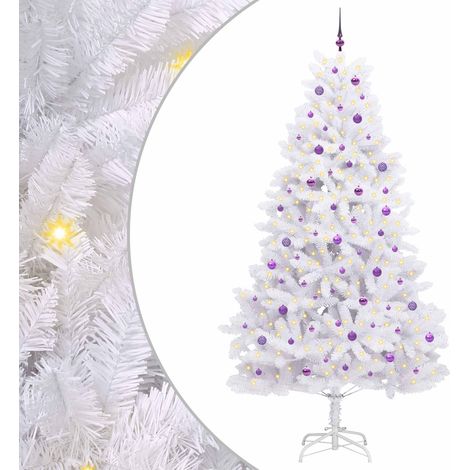 Albero di Natale Artificiale con Rami Pieghevoli Bianco 270 cm vidaXL (1/5)